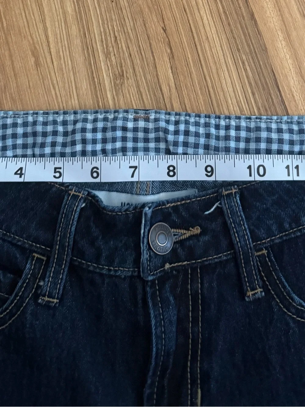 Hollister Low Rise Baggy Jeans Dark Blue Size 00R W24 - Picture 11 of 11